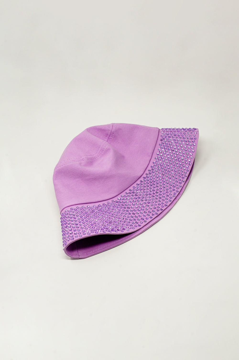 Strass bucket hat in purple