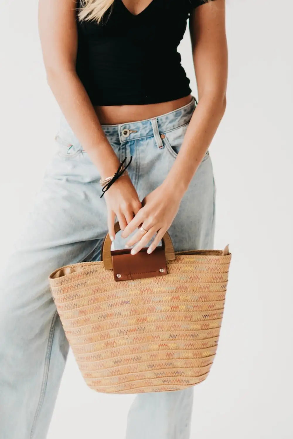 Savannah Straw Tote Bag - Tote Bag