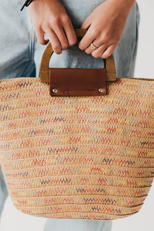 Savannah Straw Tote Bag - Tan - Tote Bag