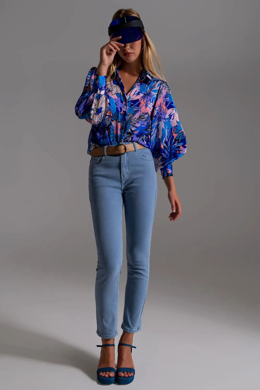 Stretch Cotton skinny jeans in blue - Jeans