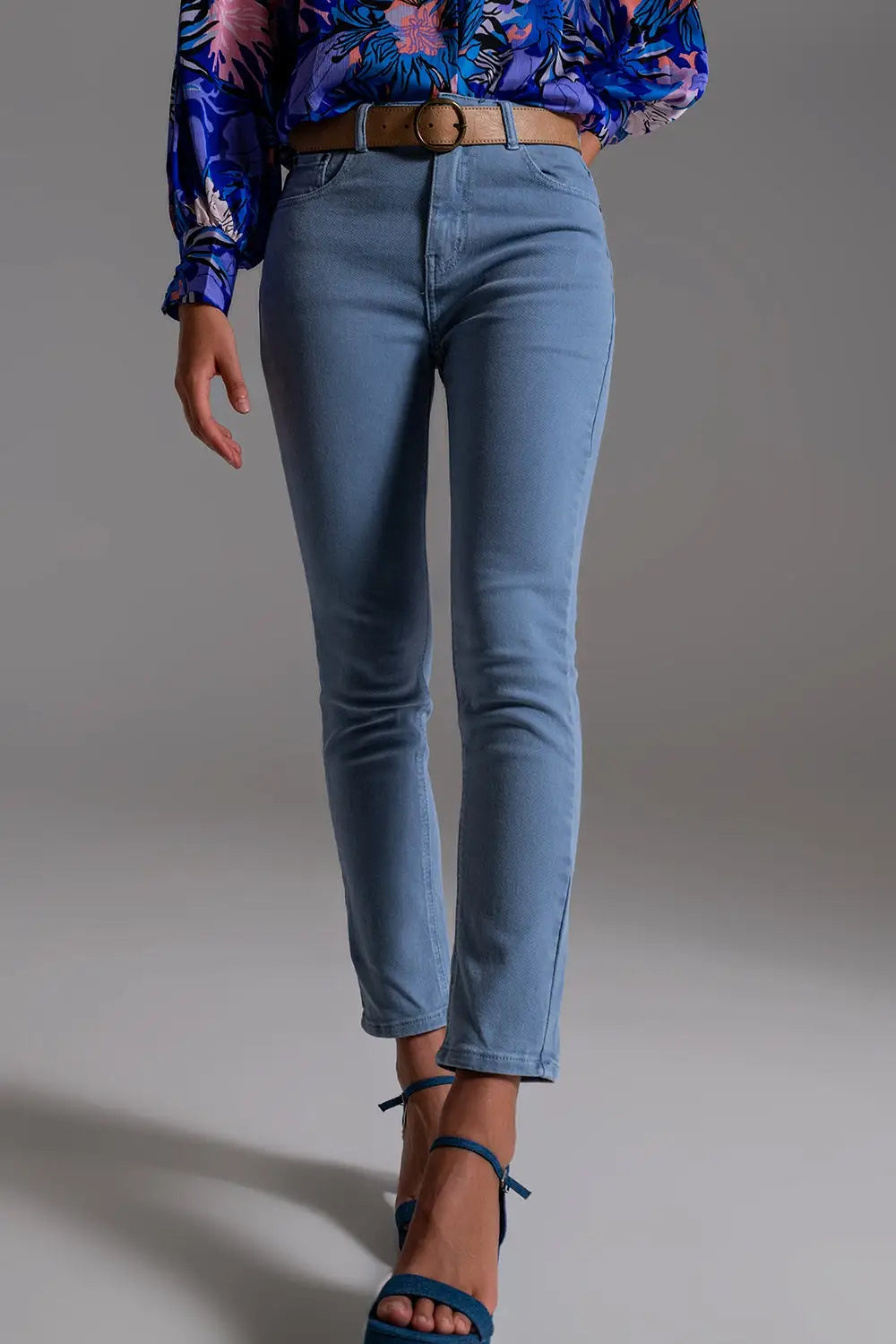 Stretch Cotton skinny jeans in blue - Jeans