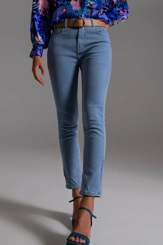 Stretch Cotton skinny jeans in blue - Jeans