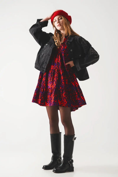 Studded denim jacket in black - Coats and Jackets