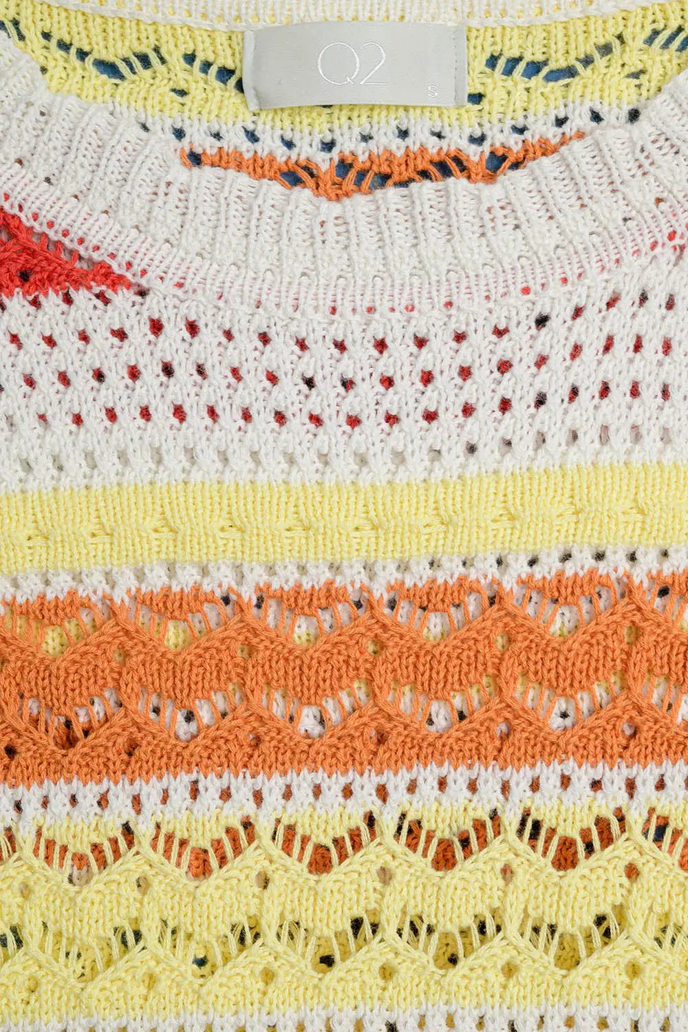 Summer Knitted Striped Sweater in Warm Tones - Sweaters