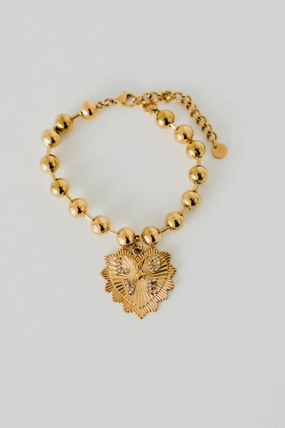 Sunburst Heart Love Beaded Bracelet - WATERPROOF - Bracelet