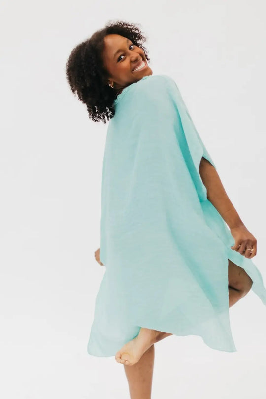 Sunday In Naples Crochet Kimono - Kimono