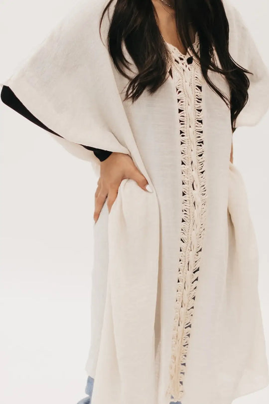 Sunday In Naples Crochet Kimono - Kimono