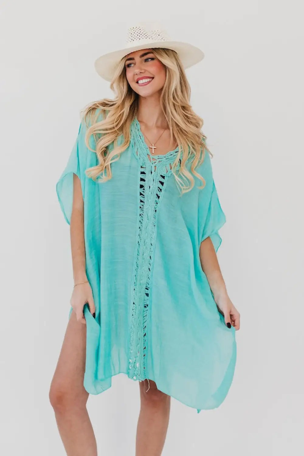 Sunday In Naples Crochet Kimono - Kimono