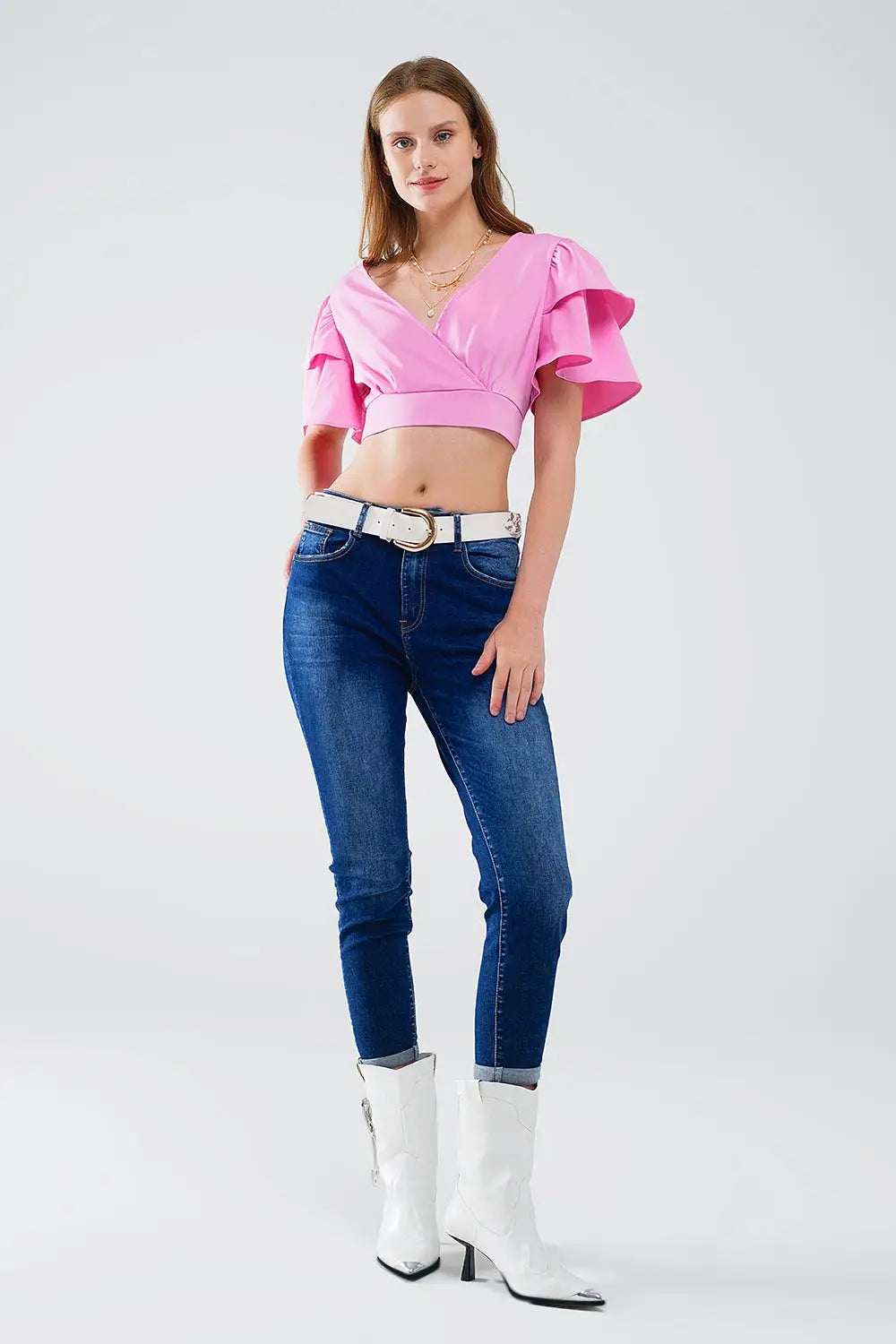 Super Skinny Dark Wash Jeans In Elastic Denim - Jeans