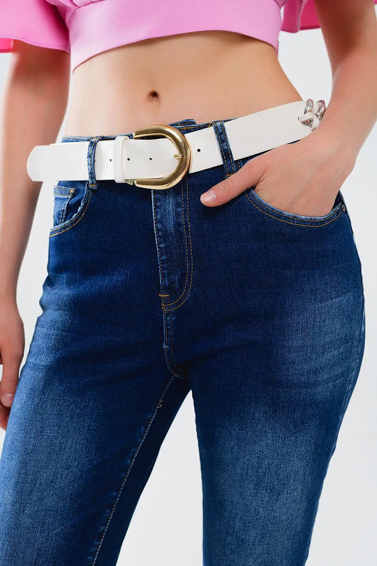 Super Skinny Dark Wash Jeans In Elastic Denim - Jeans