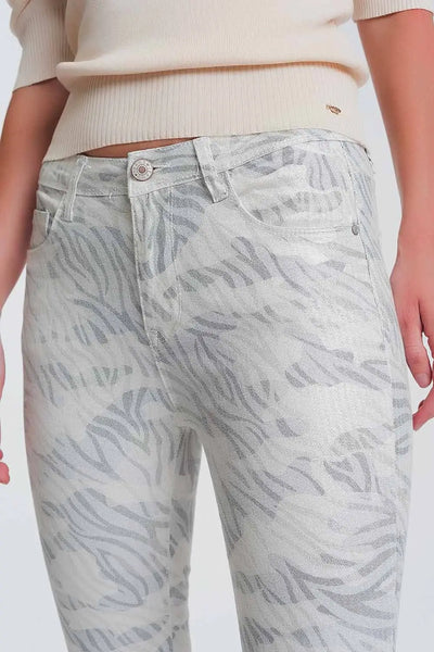 super skinny pants with stirrup in camo - Jeans