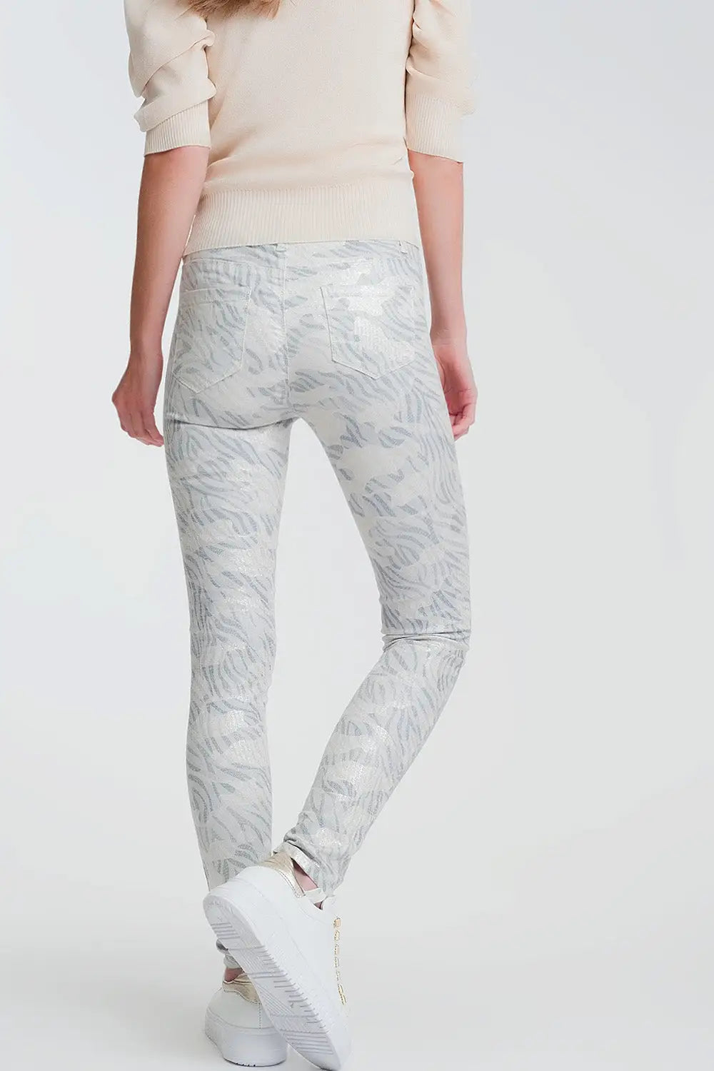 super skinny pants with stirrup in camo - Jeans