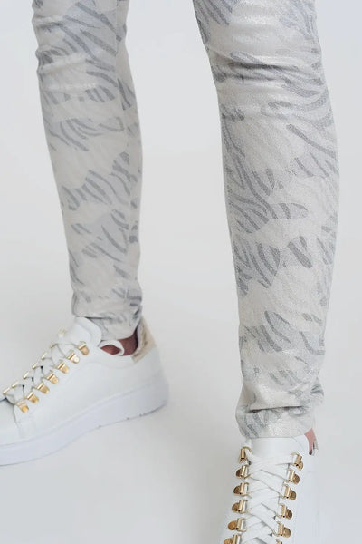 super skinny pants with stirrup in camo - Jeans