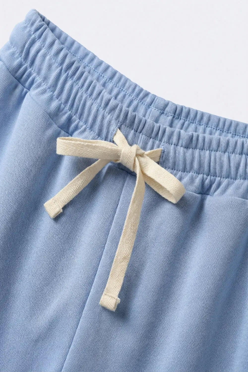 Super-Soft Knit Jogger Pants in blue with Drawstring Waist - One Size / Blue - Pants