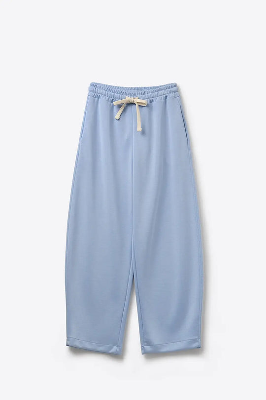 Super-Soft Knit Jogger Pants in blue with Drawstring Waist - One Size / Blue - Pants