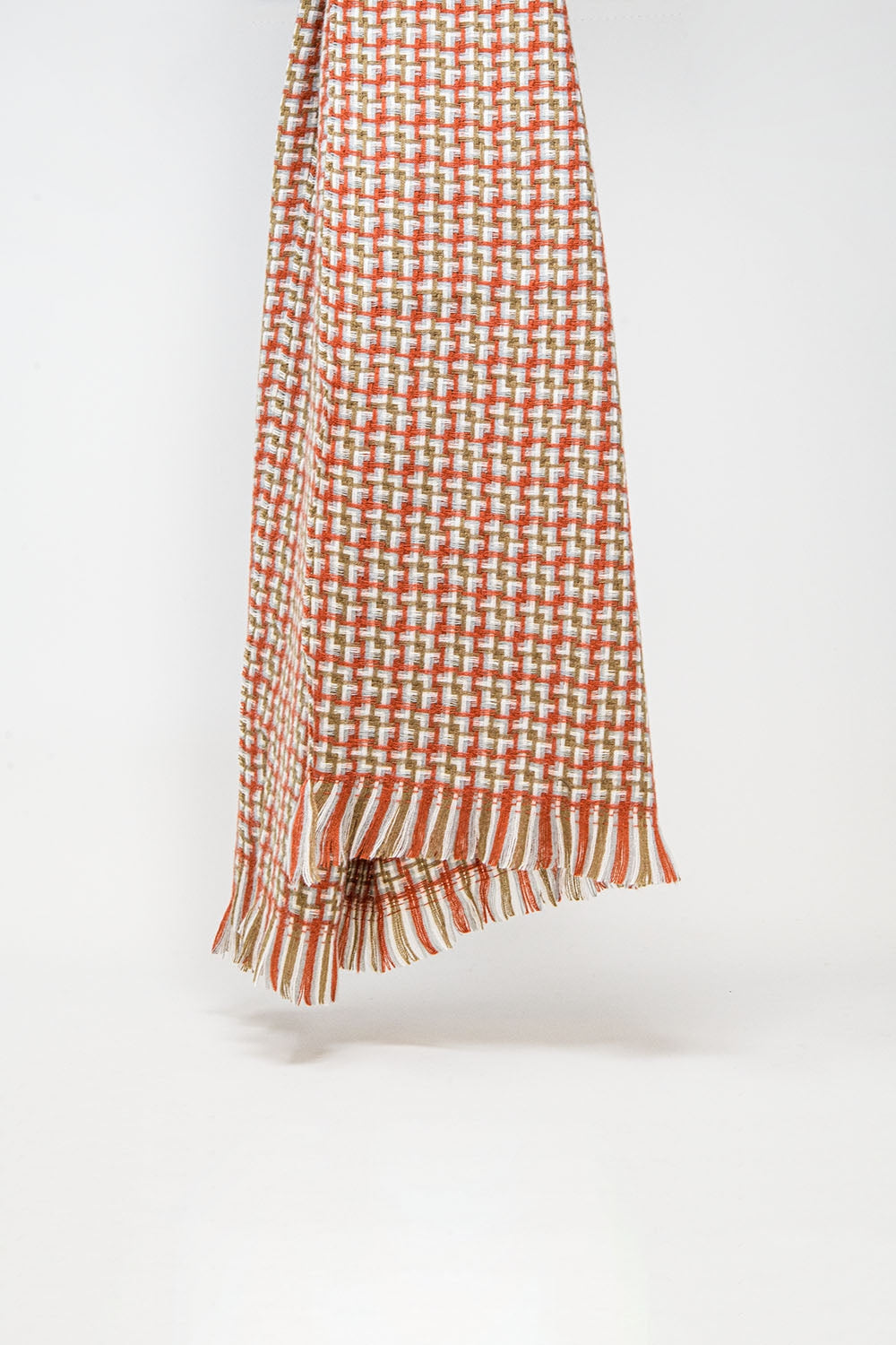 Q2 Super soft red scarf with geometric print