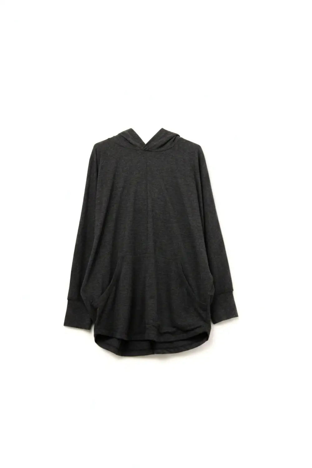Q2 Sweat à capuche surdimensionné gris foncé avec poche frontale