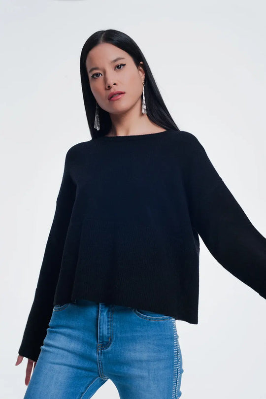 sweater with long sleeves in black - Sweaters