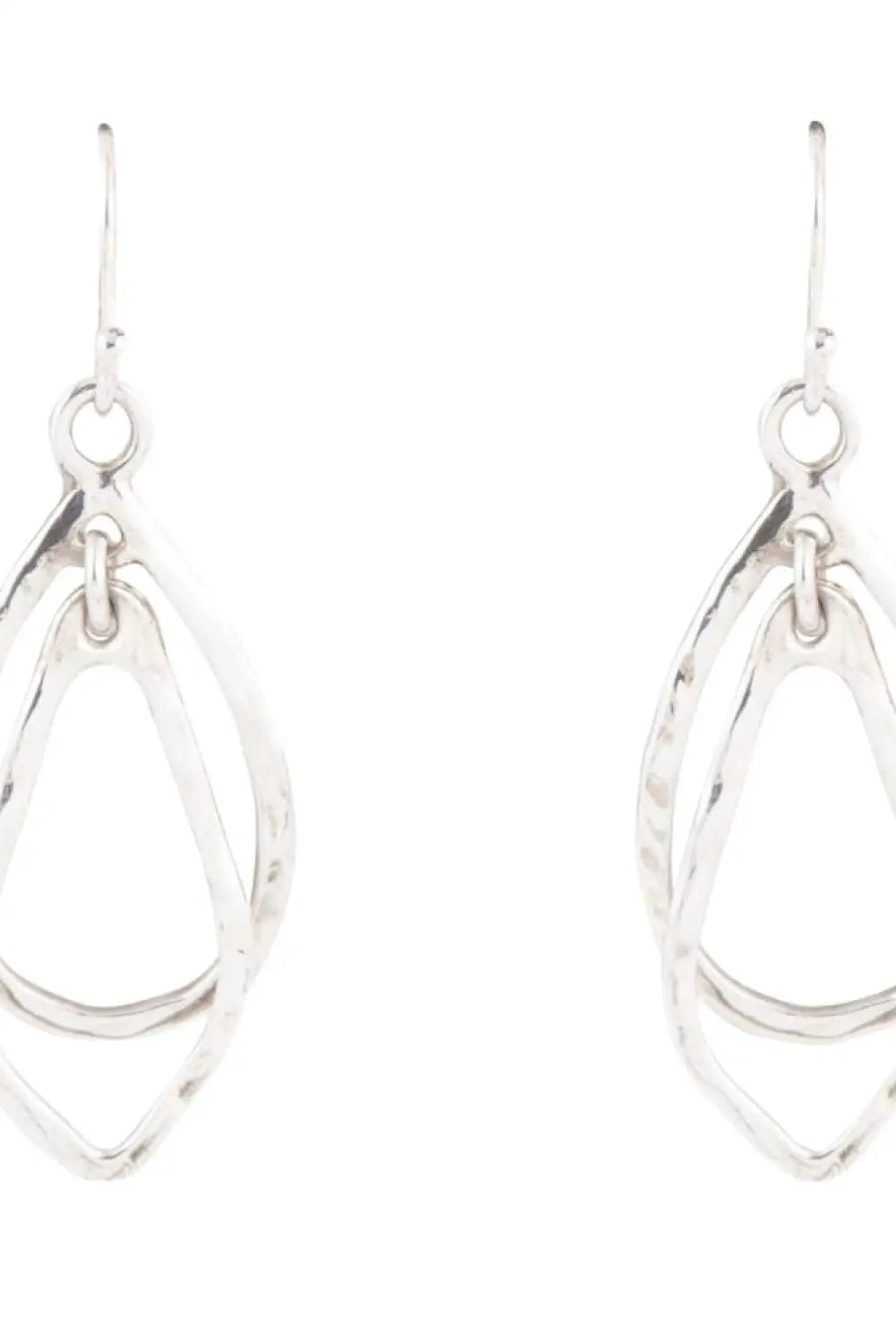 Swirled Sterling Silver Drop Earrings - Earrings