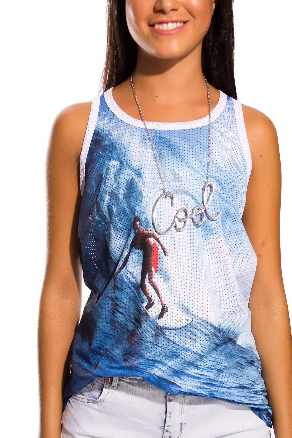 T-shirt à imprimé surf - Tee-Shirt