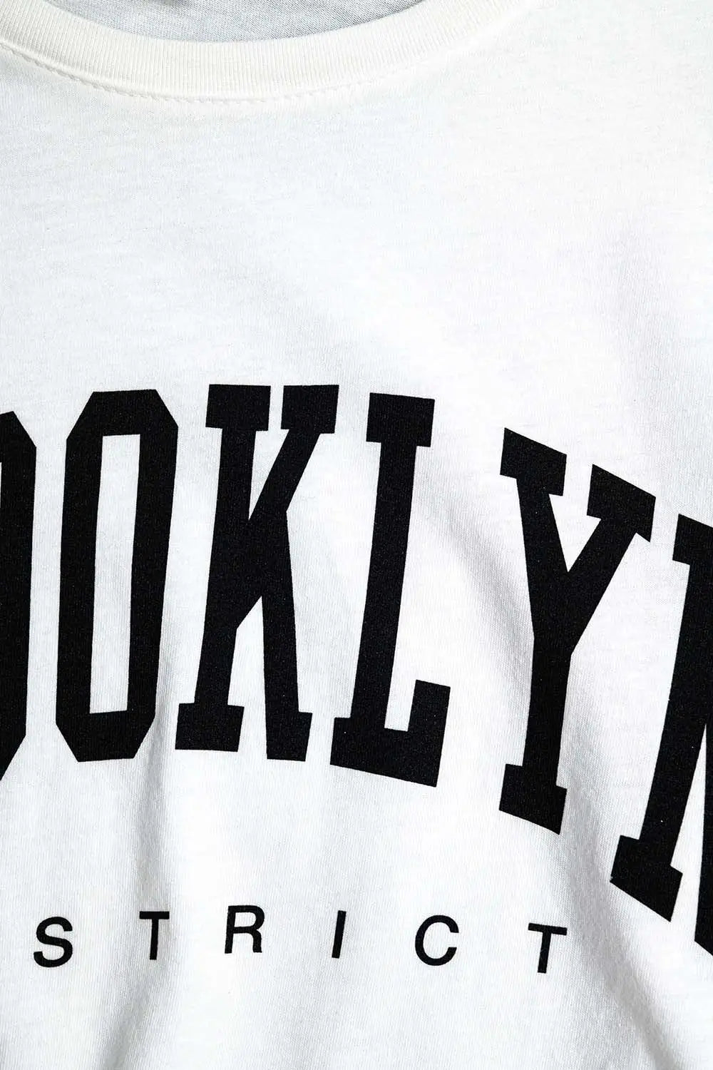 T-shirt à inscription Brooklyn Blanc - One Size / blanc - Tops