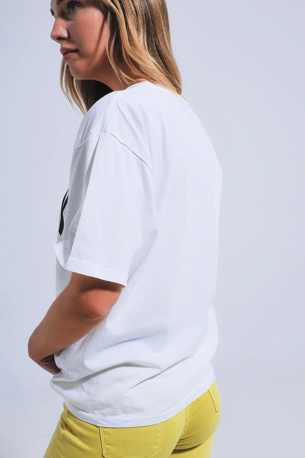 T-shirt à inscription Brooklyn Blanc - One Size / blanc - Tops