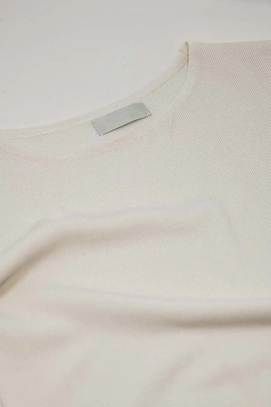 T-shirt à manches courtes en maille croisée blanc - One Size / blanc - Pulls
