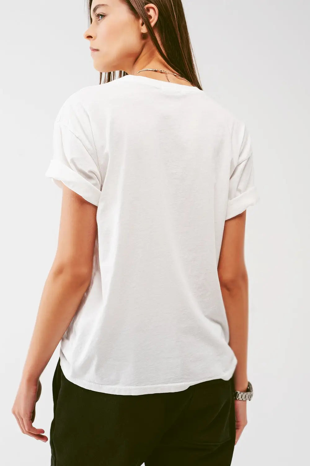 T-shirt avec texte Victory en blanc - One Size / blanc - Tops