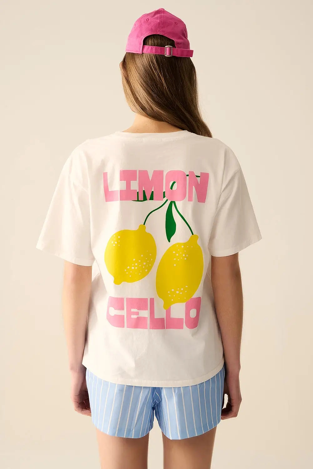 t-shirt blanc décontracté avec imprimé citron - One Size / blanc - Tops