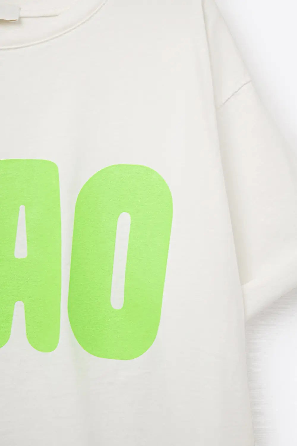 T-Shirt blanc décontracté CIAO avec lettres vertes - One Size / blanc - Tops