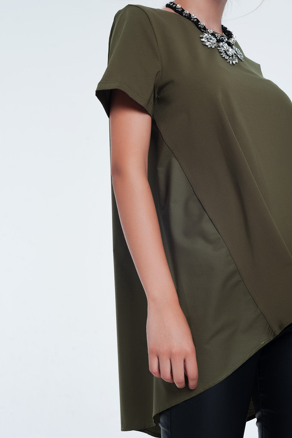 T-shirt dress in khaki