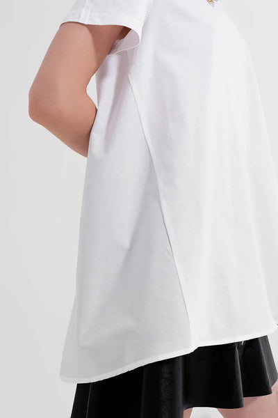 T shirt dress in white - Tops