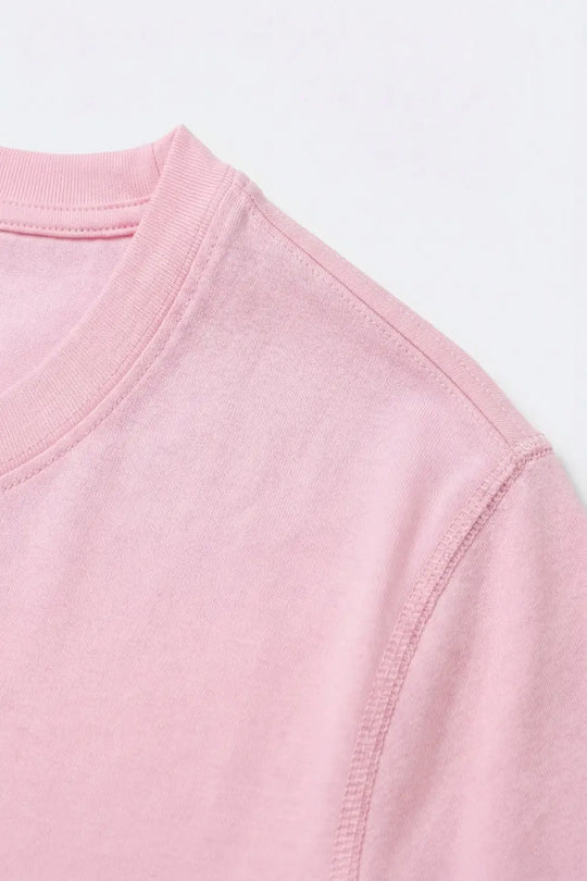 T-shirt léger en viscose douce rose pâle - Tops