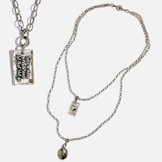 Take a Deep Breath and Let That Sh*t Go Original Lite Necklace