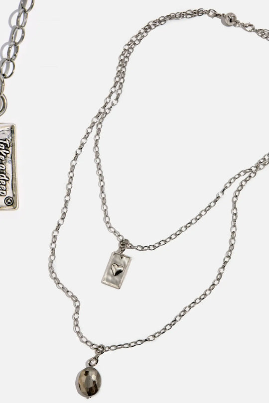 Take a Deep Breath and Let That Shit Go Original Lite Necklace - Silver / Smoky Crystal - original lite