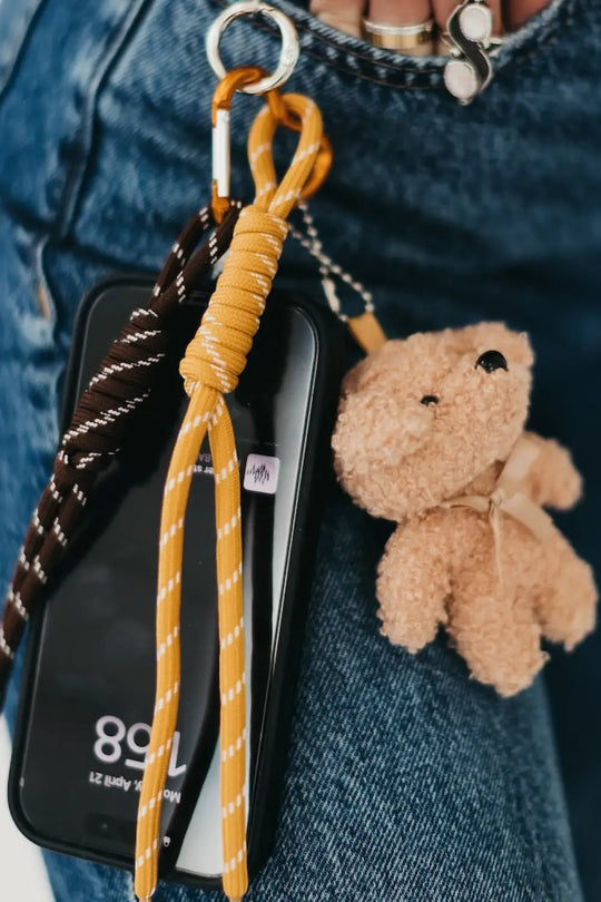 Teddy Bear Rope Charm Key Chain - Keychain