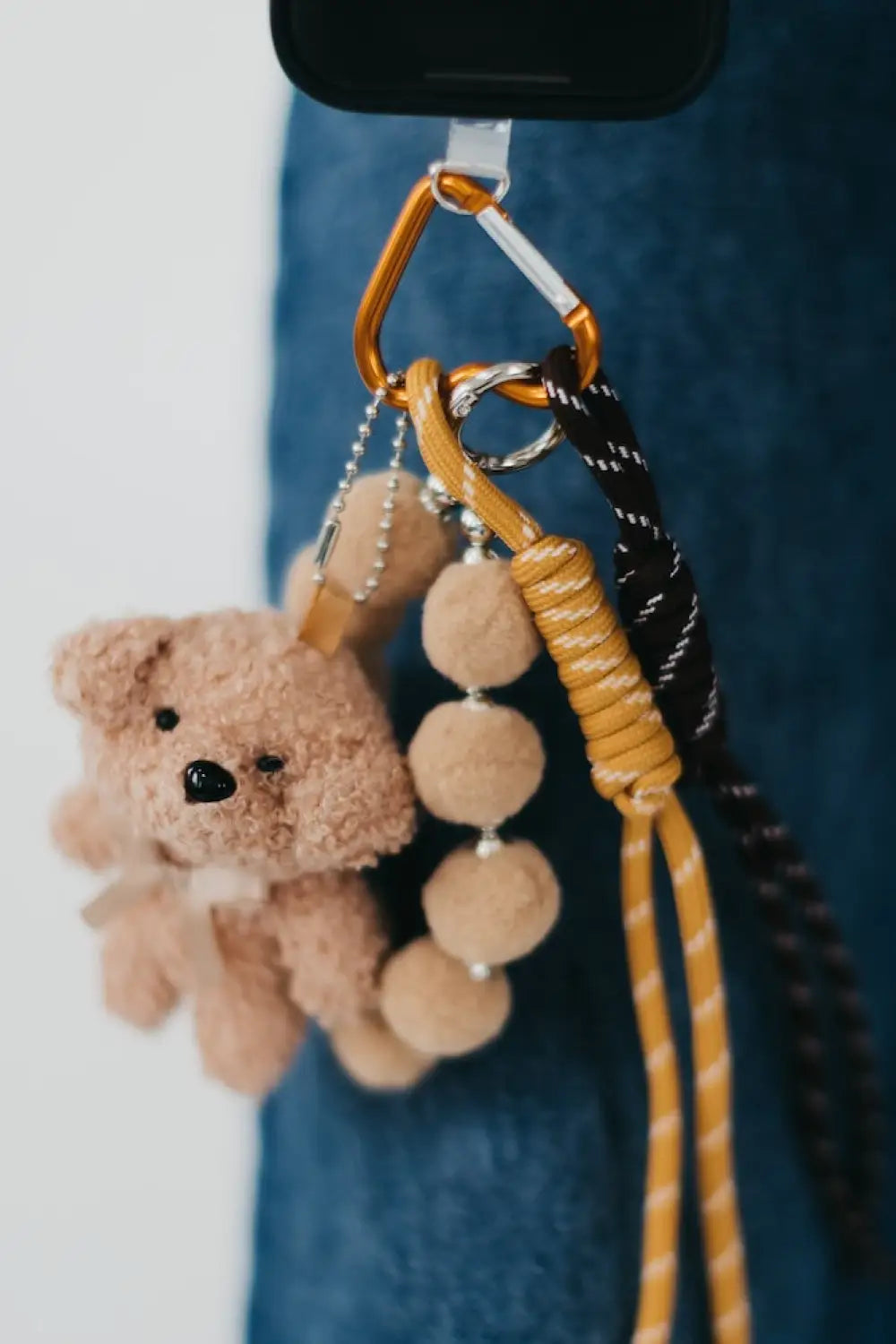 Teddy Bear Rope Charm Key Chain - Keychain