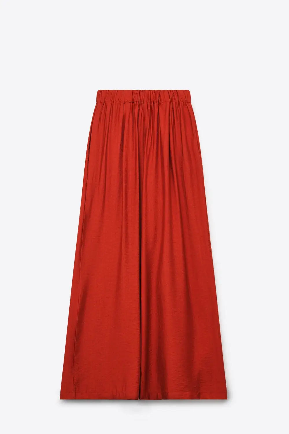 Terracotta Wide Leg Relaxed Fit Lightweight Pants - Pants