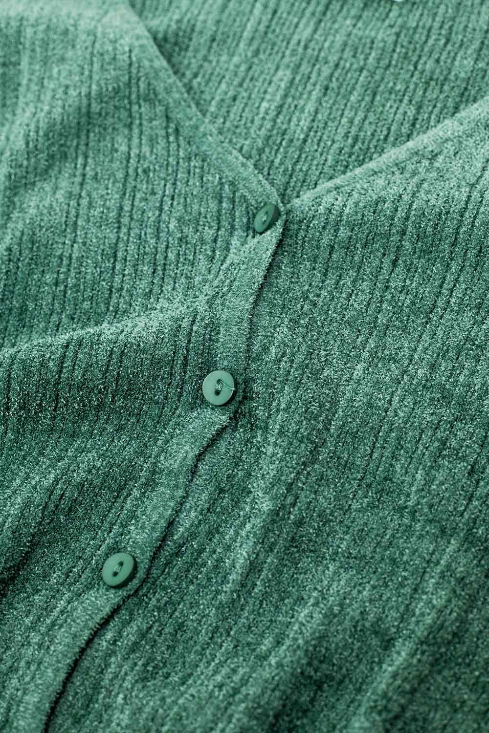 Textured Cardigan In Mint Green