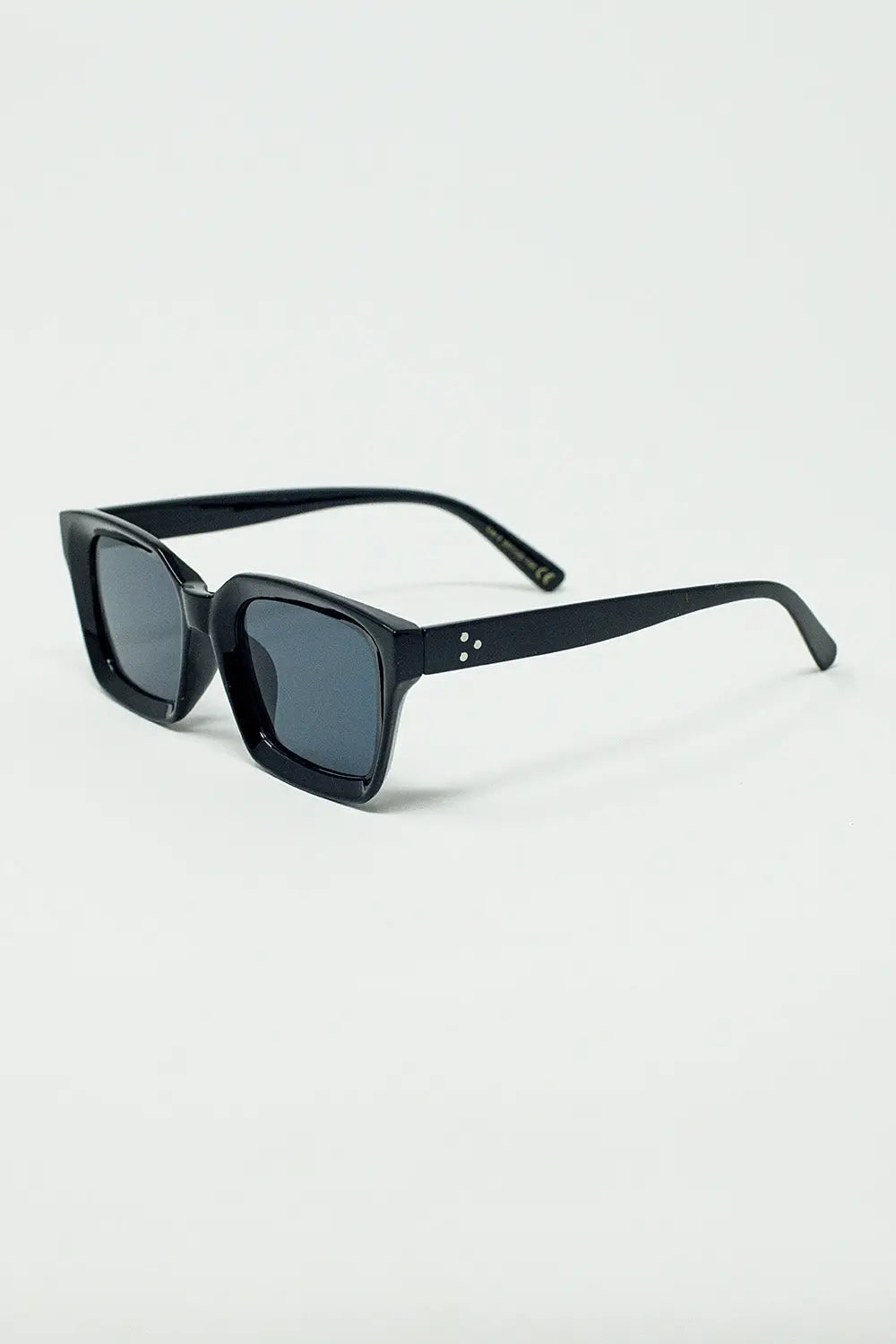 Thick Square Frame Sunglasses Chunky Retro - One Size / Black