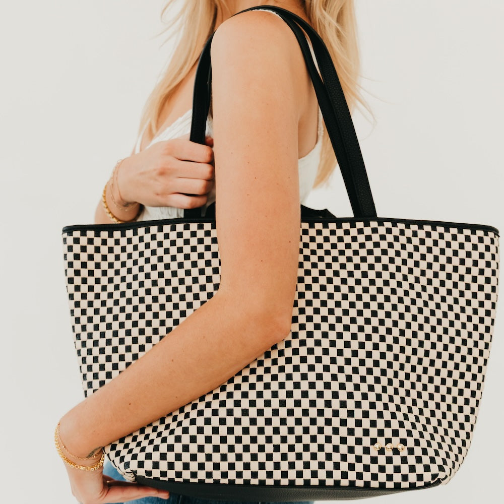 Woven Tiffany Organizer Tote Bag - MELISSA JEAN