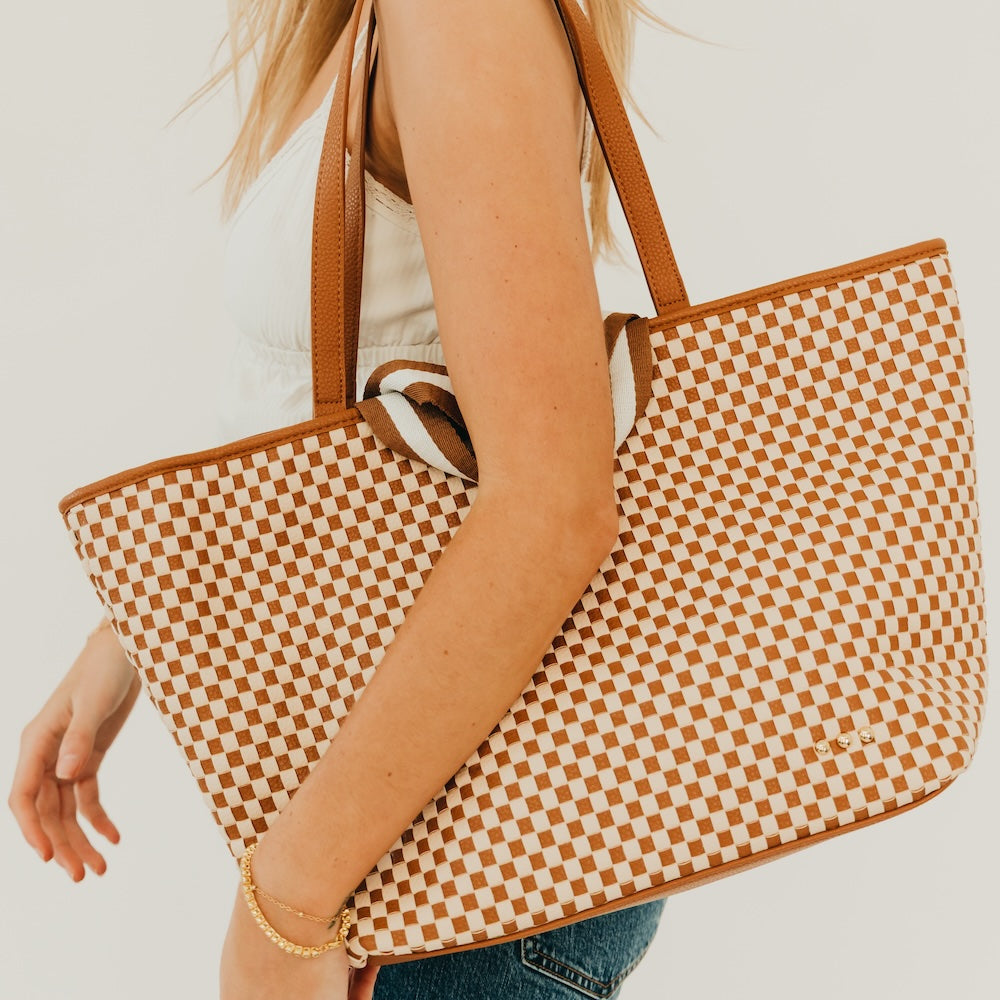 Woven Tiffany Organizer Tote Bag - MELISSA JEAN