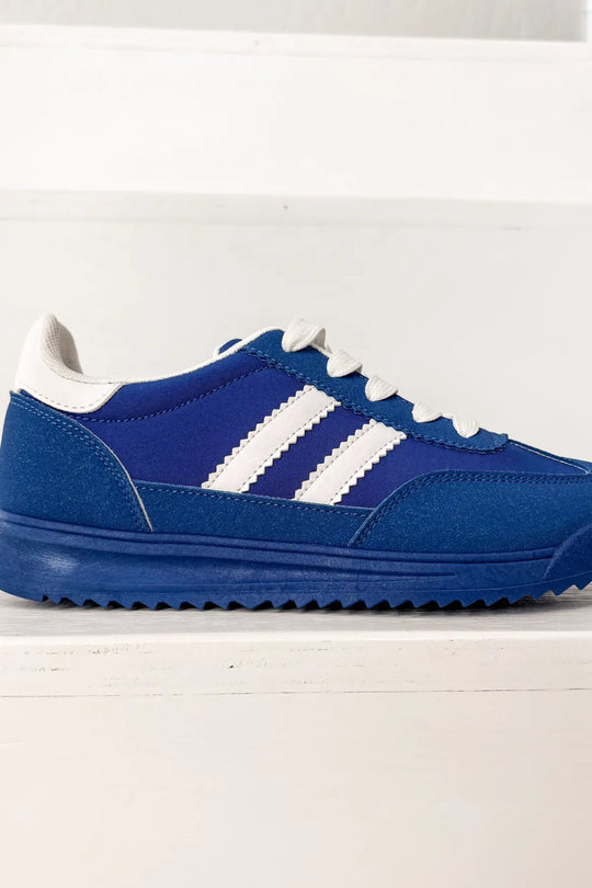 Tokyo Dual Stripe Sneakers in Blue - 120 Sneakers