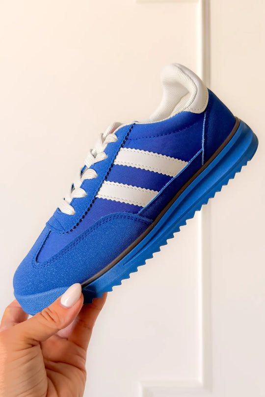 Tokyo Dual Stripe Sneakers in Blue - 120 Sneakers