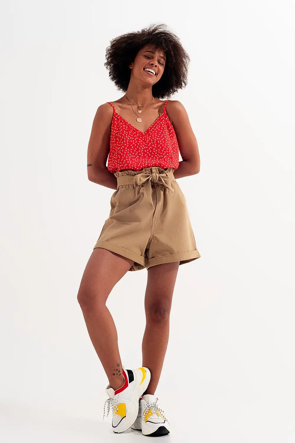 Top à motif cerise rouge - Tops