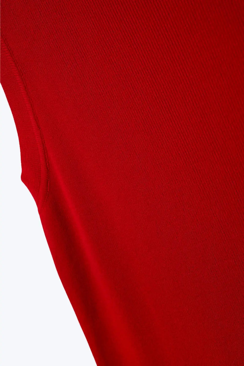 Top côtelé confortable à col bateau en rouge rubis - One Size / rouge