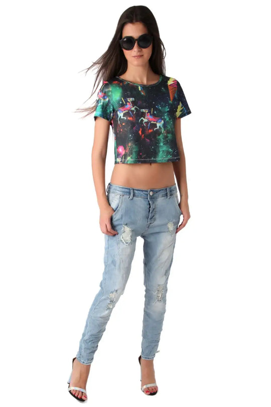 Top court avec imprimé illustré - Tee-Shirt