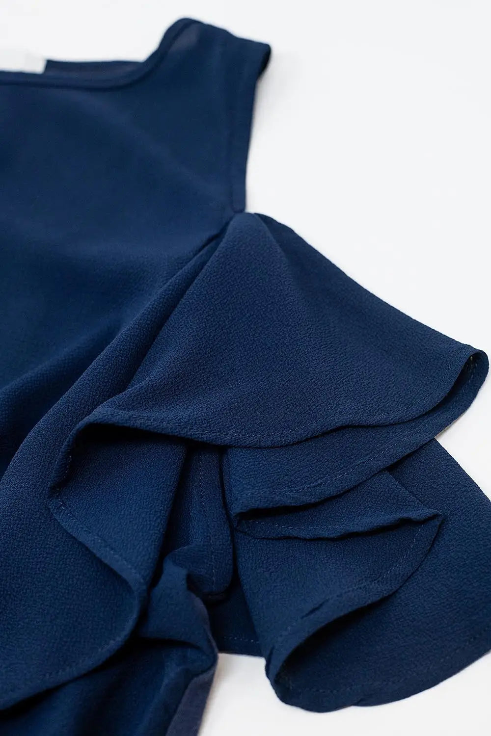 top sans manches à volants bleu marine - One Size / bleu - Tee-Shirt