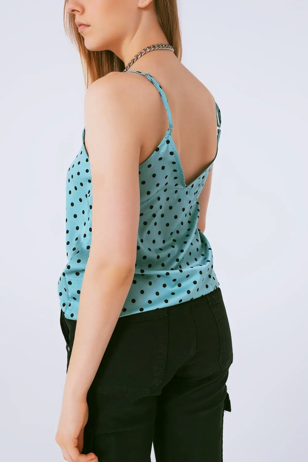 Top vert à pois - Tops