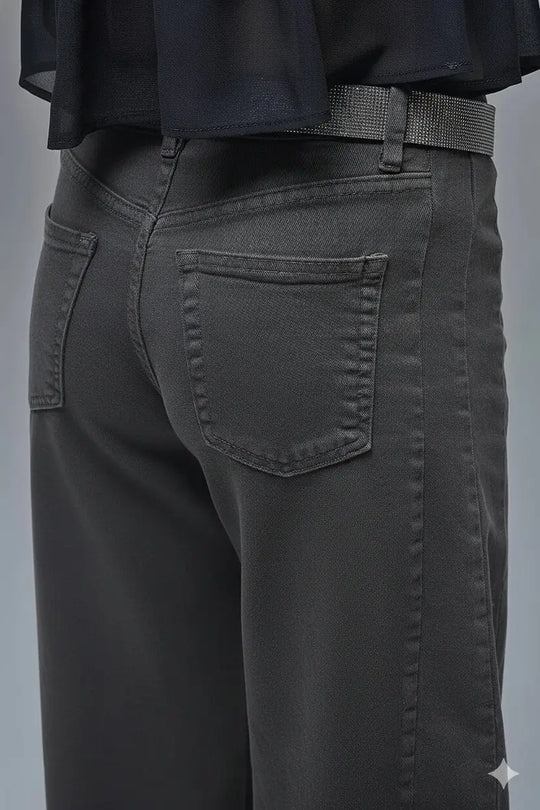 Trendy Gray Barrel Balloon Jeans with Pockets - Jeans